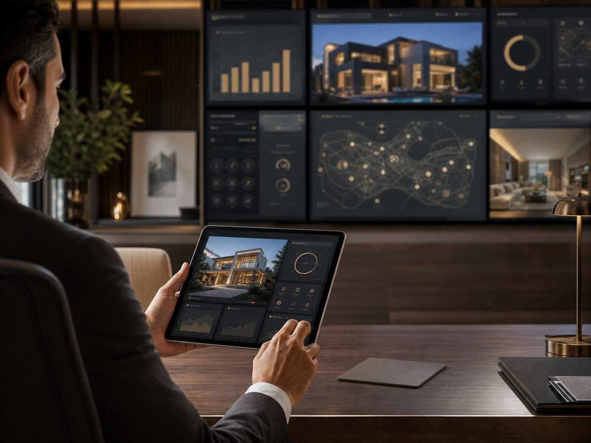 Smart property operations dashboard used for real estate technology integration